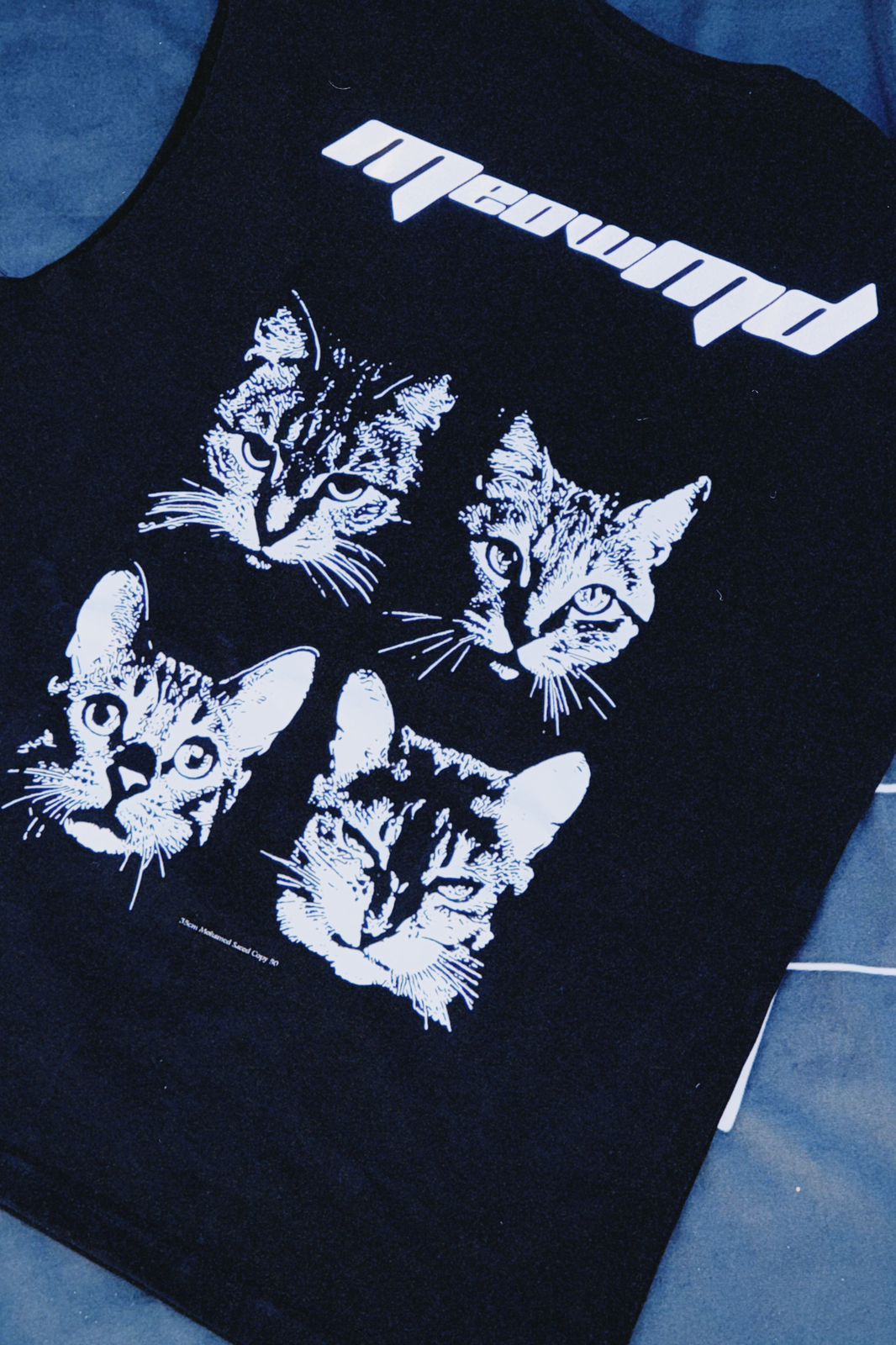 “MEOWMD: Reflective Rage” Unisex Oversized Cutoff Tee