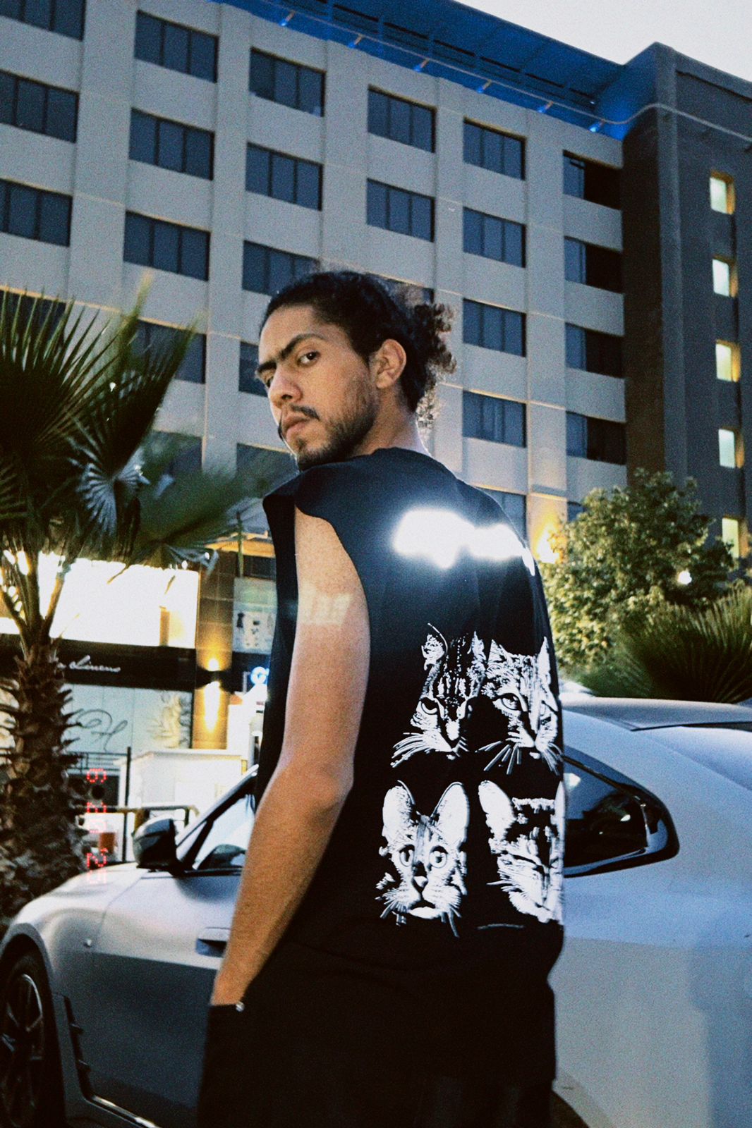 “MEOWMD: Reflective Rage” Unisex Oversized Cutoff Tee